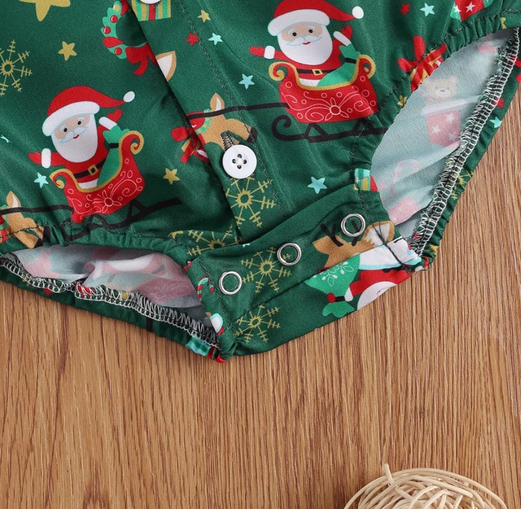 Forest Green Christmas Romper