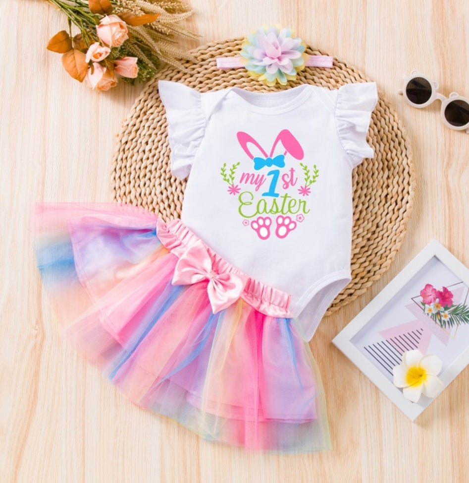 My First Easter Romper, Tutu and Headband