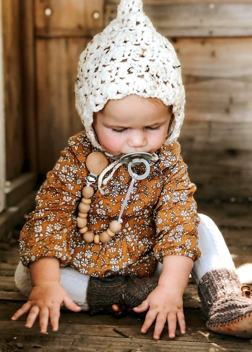 Mustard Floral Balloon Romper