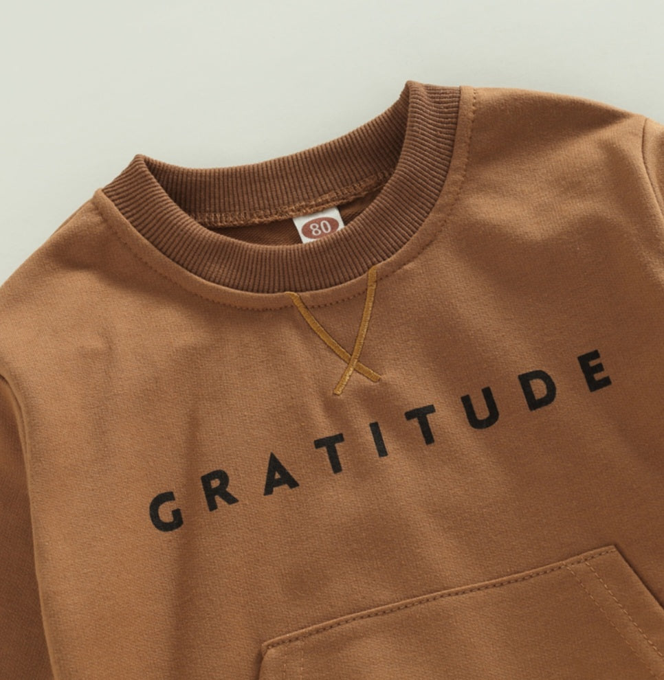 Toffee Gratitude Crewnek Tracksuit