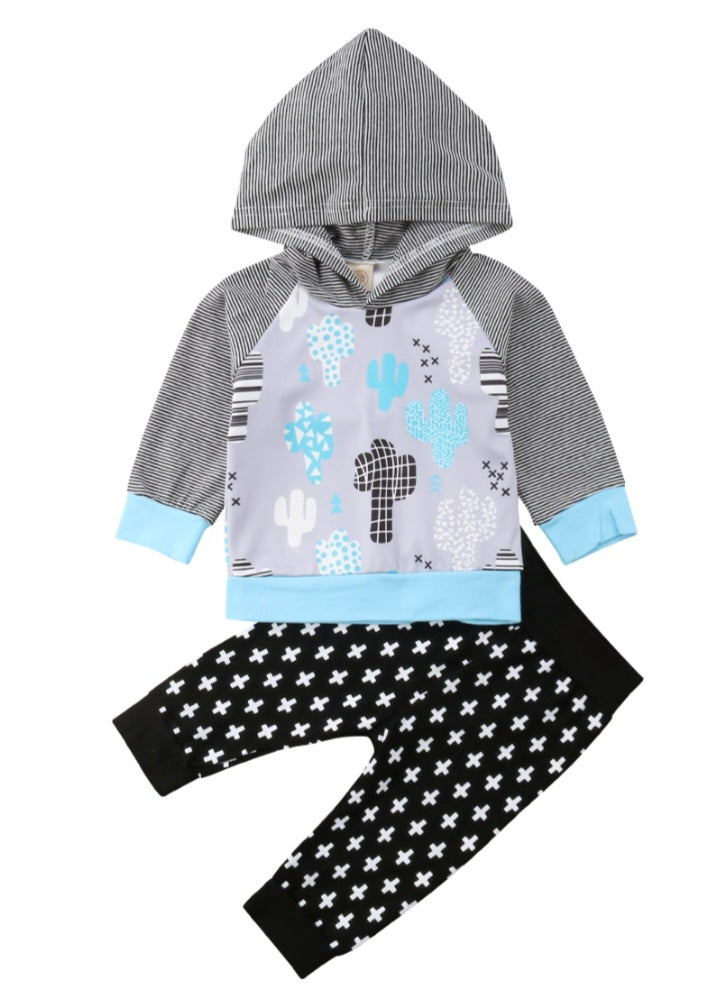 Cactus Hoodie and High Waisted Pants 900032