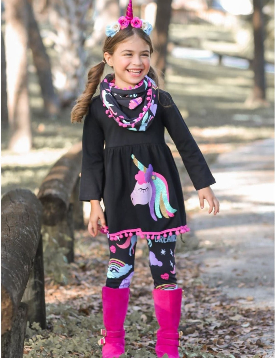Unicorn Top Dress and Leggings