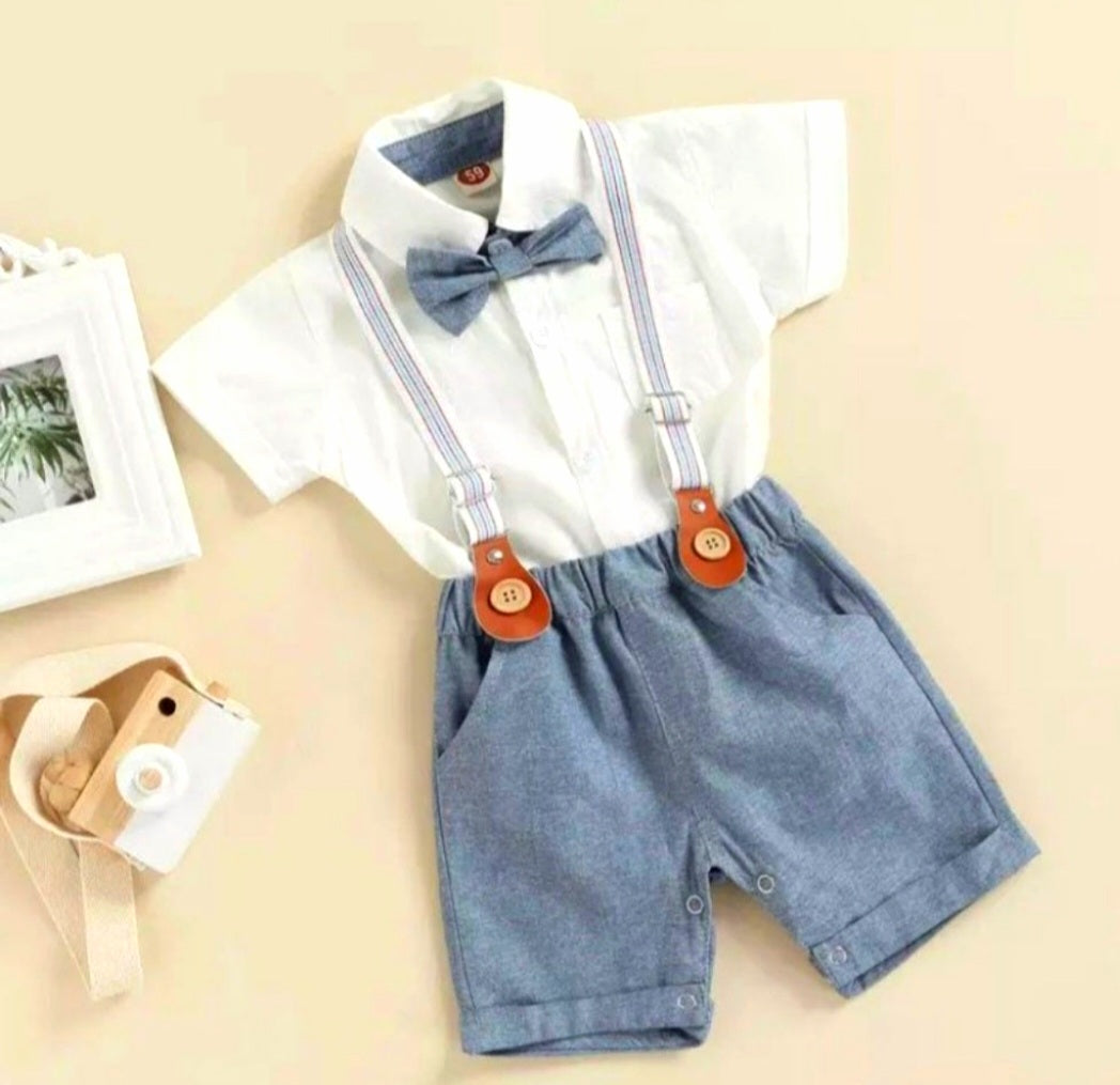 Blue And White Gentleman Suit 4PSC 2000344