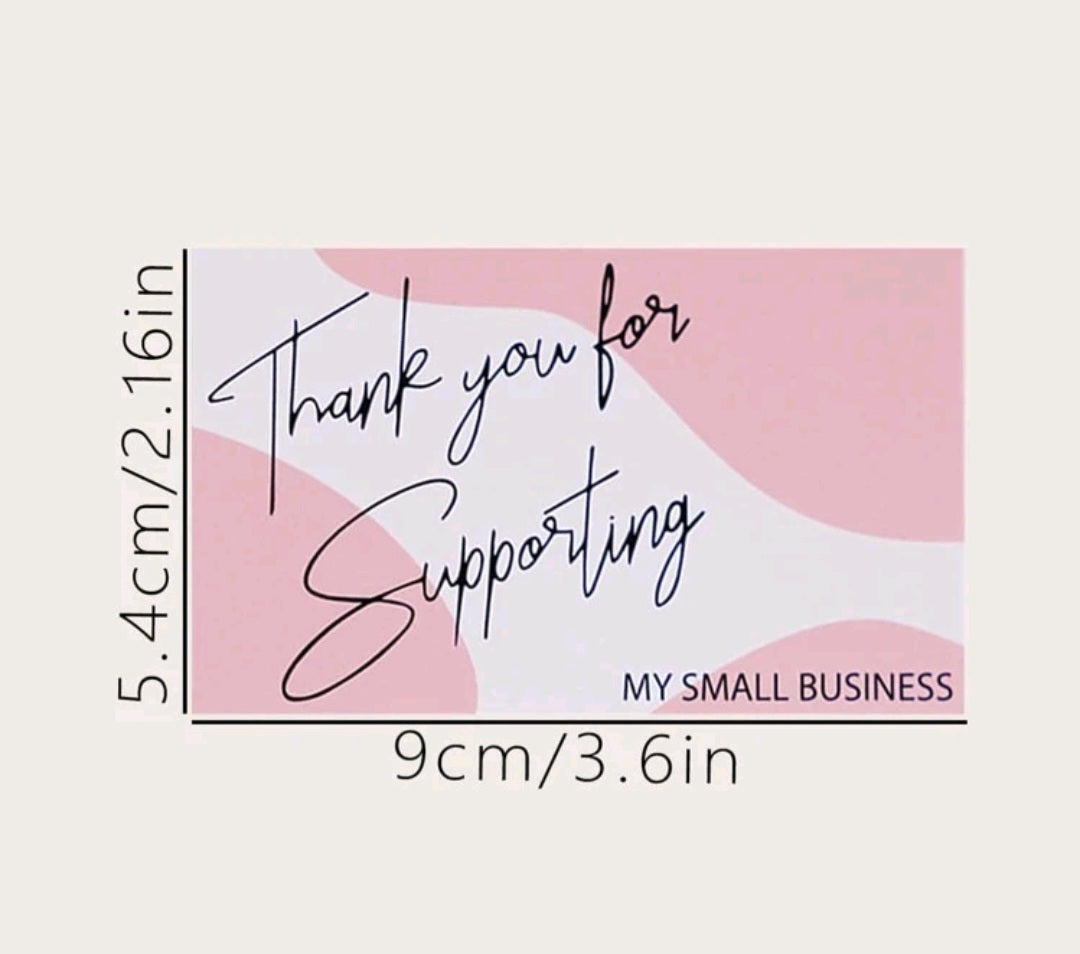 Thank you for Supporting Cards Pink Assorted (50)