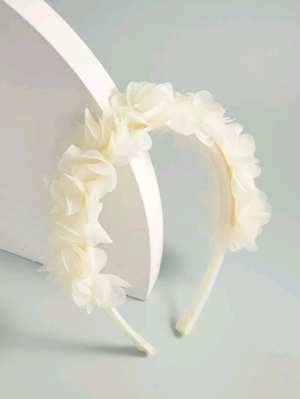 Cream Floral Headband