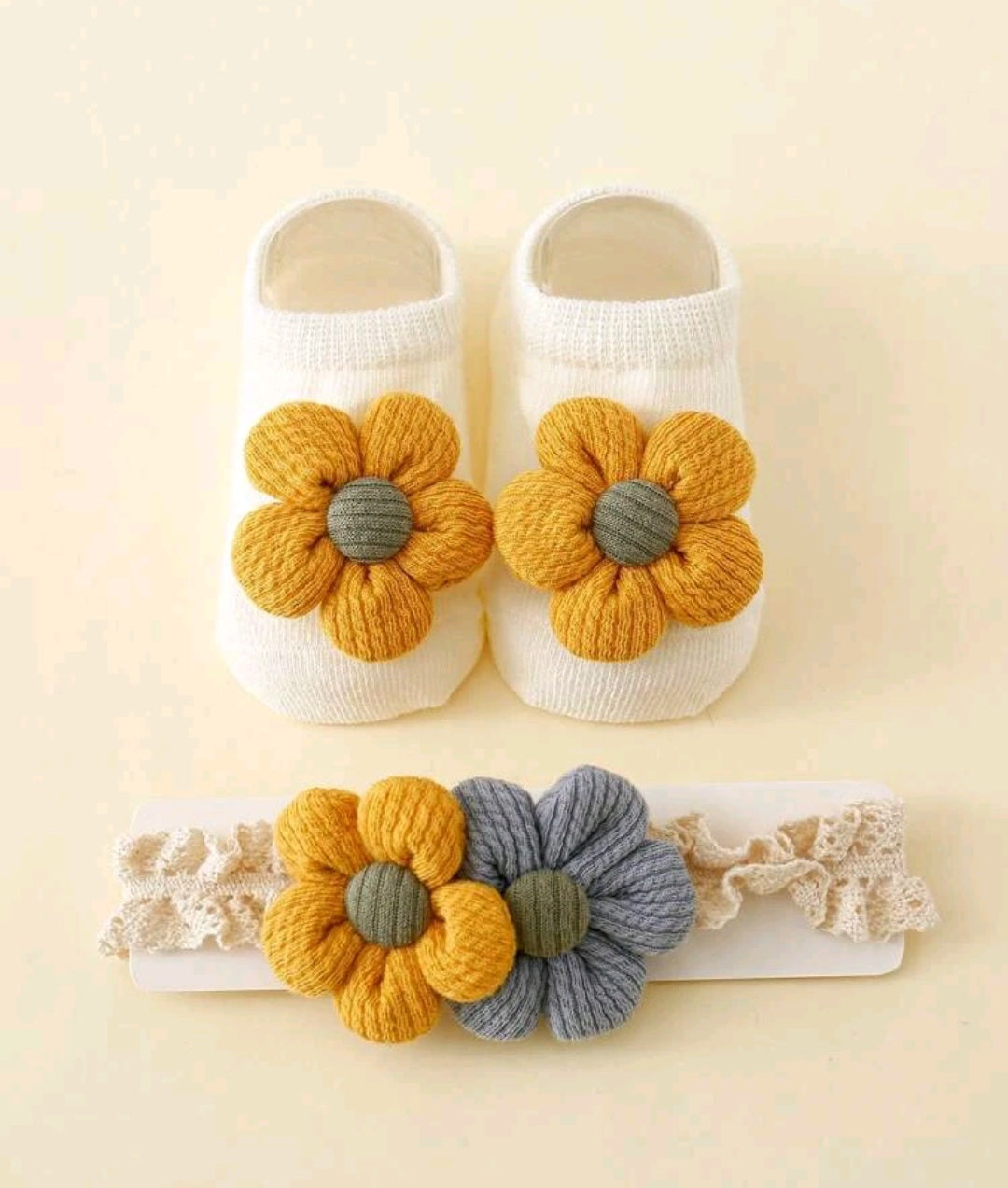 Floral Headband and Floral Socks