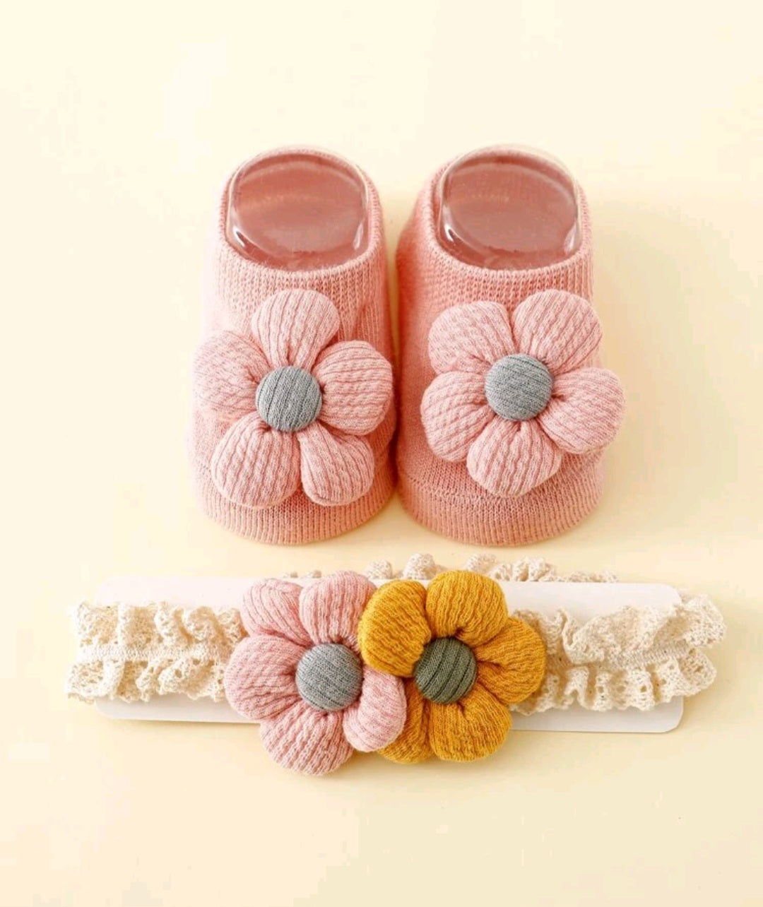 Floral Headband and Floral Socks