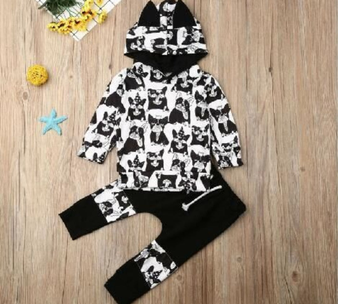 Pug Hooded Tracksuit and Matching Pants
