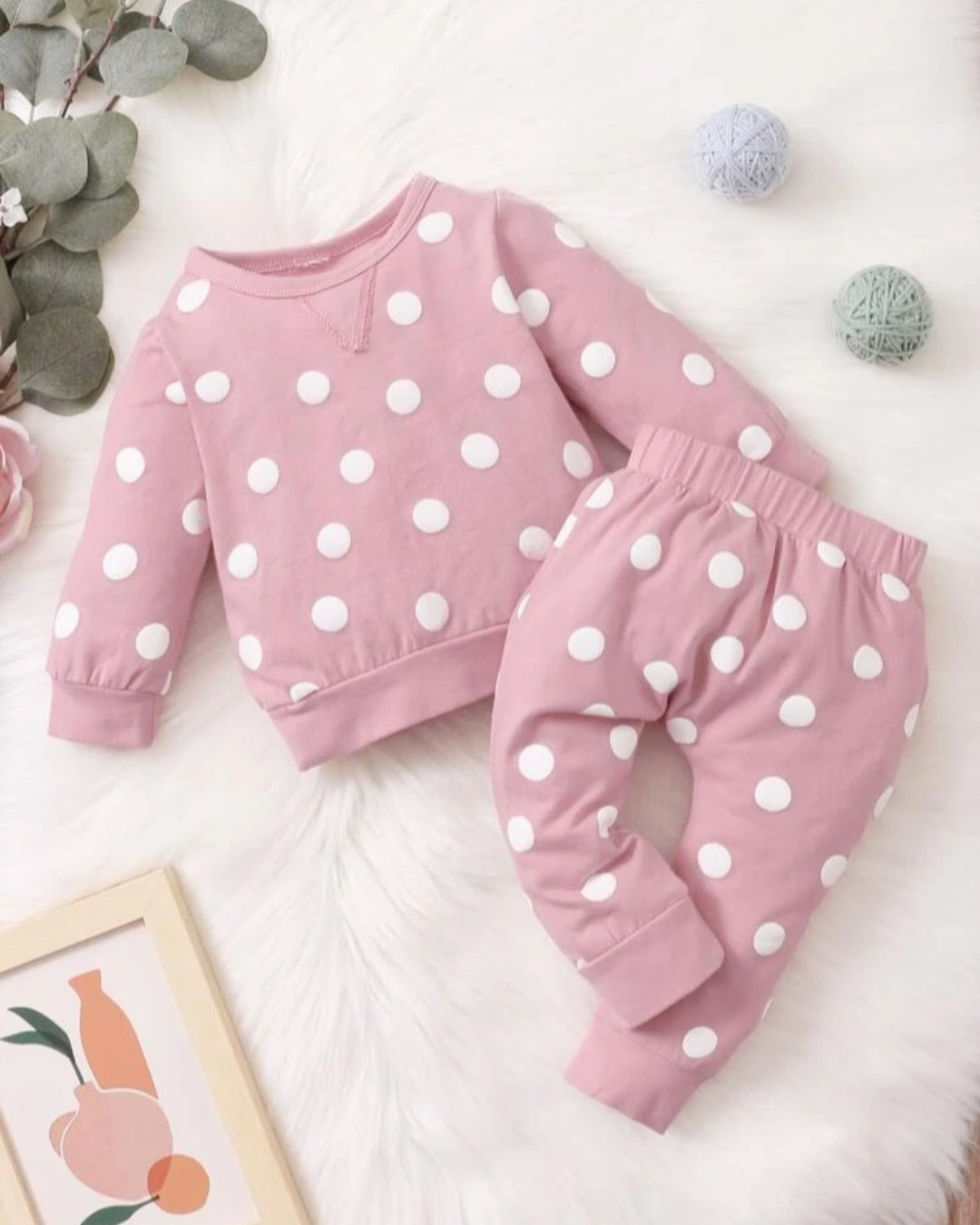 Pink Polk-a-dot Tracksuit