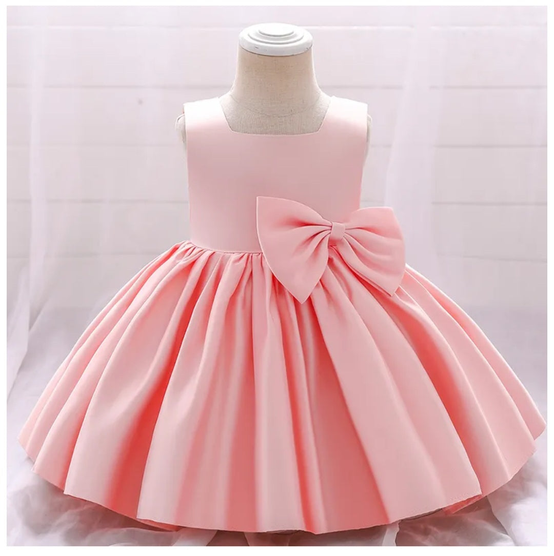 Pink Special Occasions Dress with Big Bow (Clip on)