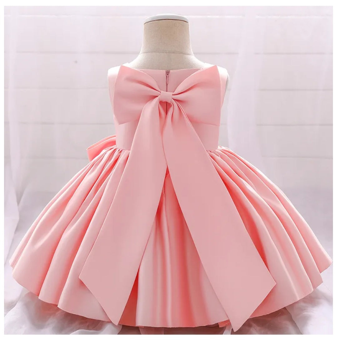 Pink Special Occasions Dress with Big Bow (Clip on)