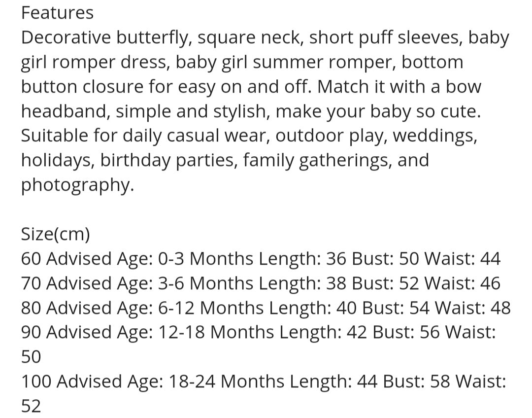 Pink Butterfly Puffy Sleeve Romper Dress 1001160