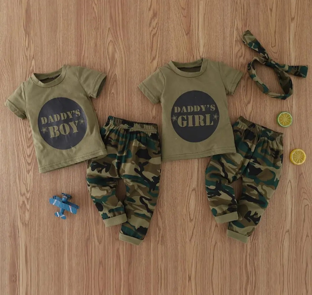 Daddy's Boy T-shirt and Camo Pants 200040