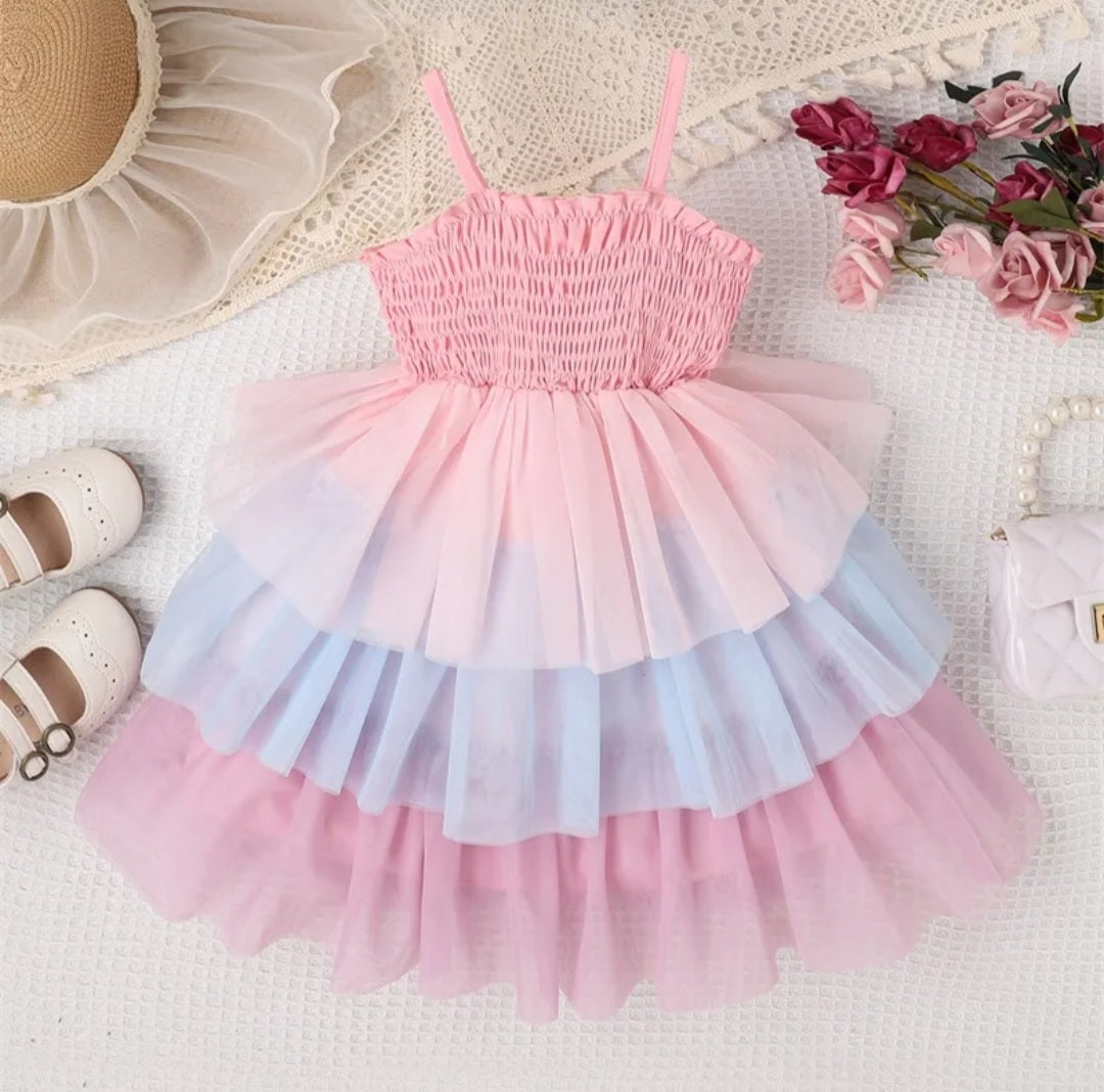 Rainbow Ruffle Special Occasions Dress 1000133