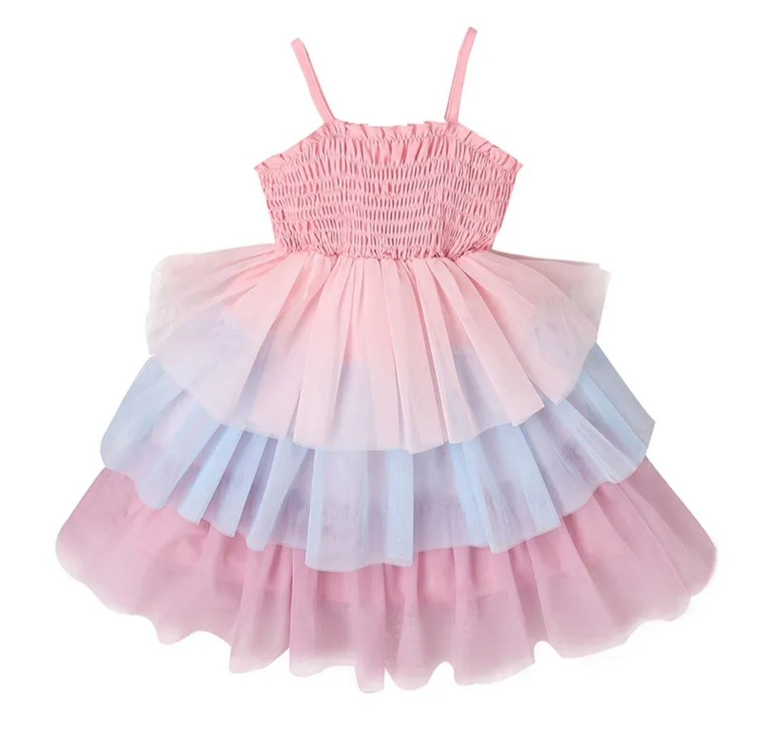 Rainbow Ruffle Special Occasions Dress 1000133