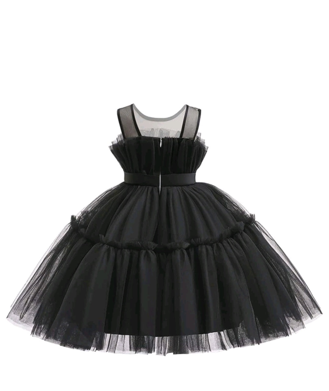 Black Princess Ruffle Dress 1001116
