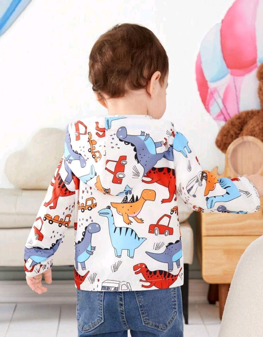 Dinosaur Windbreaker White