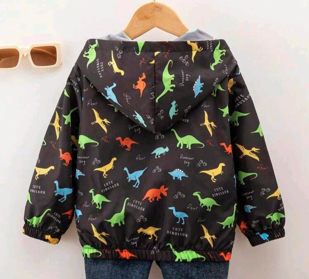 Dinosaur Windbreaker Black