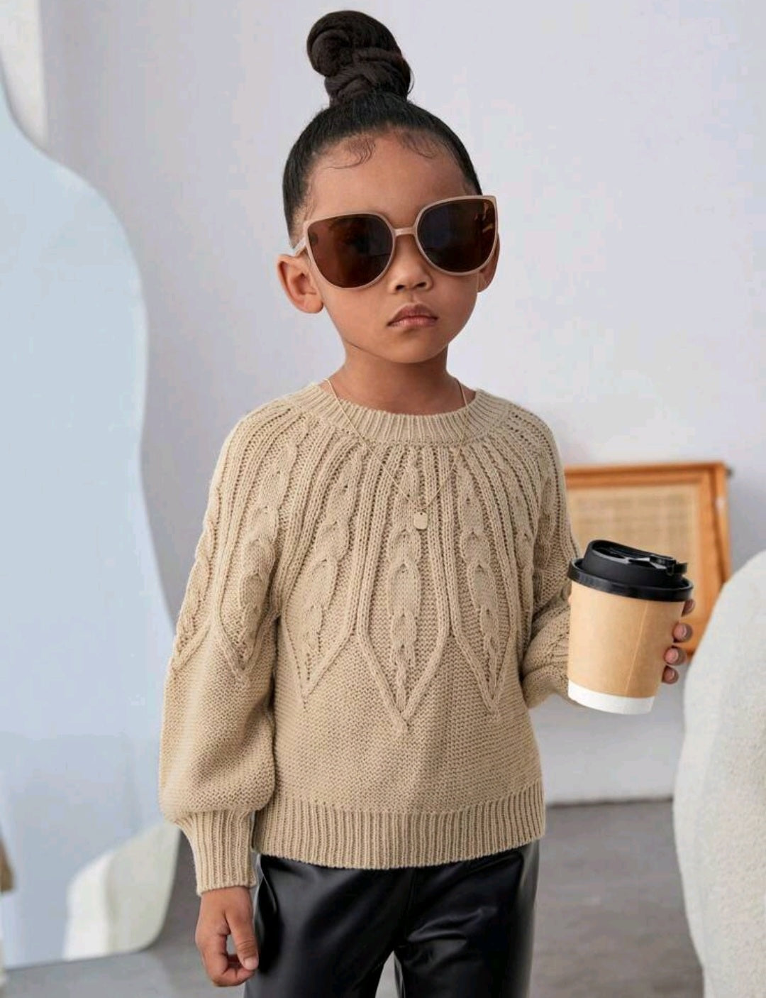 Beidge Crewnek Cable Knited Sweater Gender Neutral