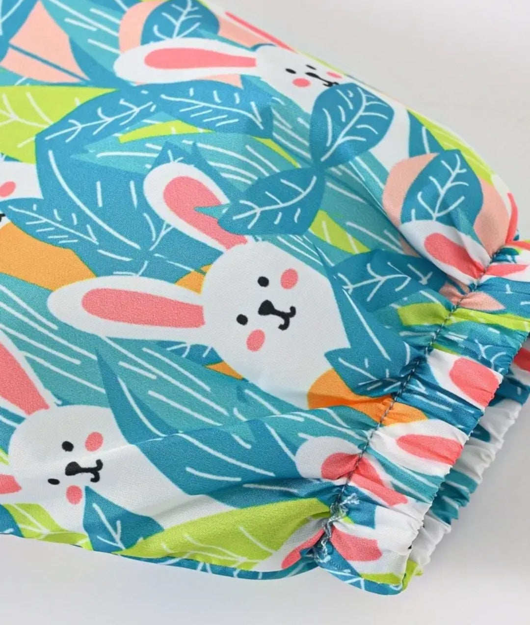 Teal Hooded Bunny Windbreaker