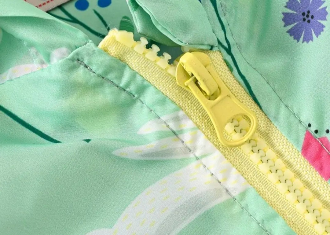 Mint Hooded Bunny Windbreaker