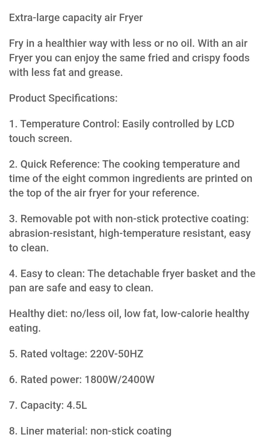 6L Digital Roaster Air Fryer with Paper Liners - Black. Fry, Roast, and Bake all your favourite foods using up to 80% less fat