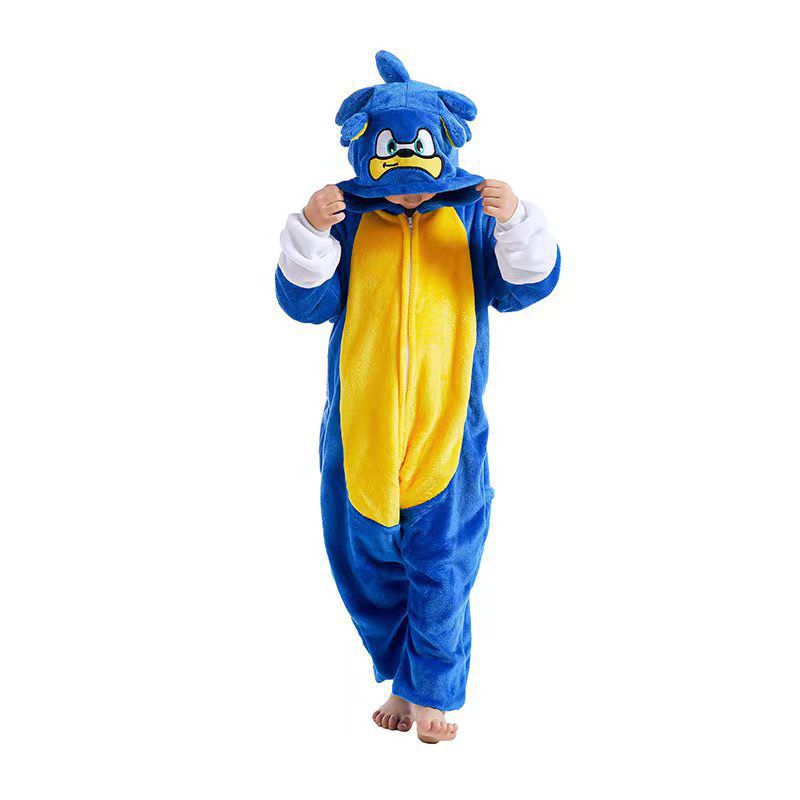 Sonic Long Sleeved Onesie with Hoodie Pajamas