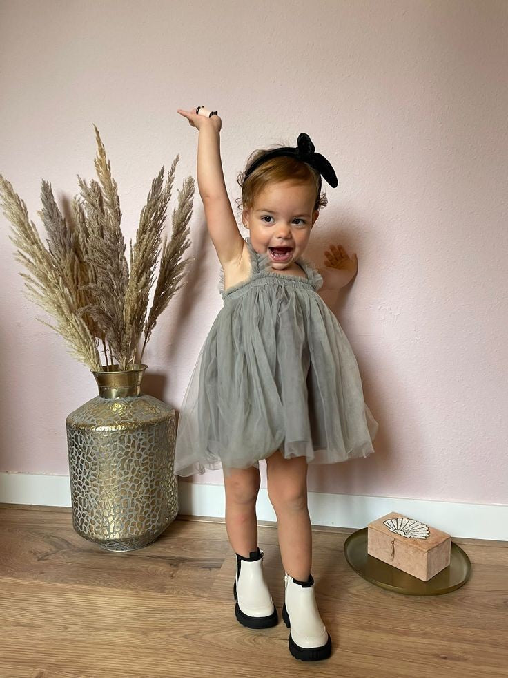 Gray Tulle Dress