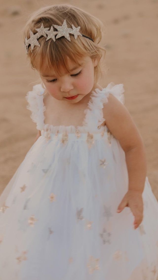 Gold and Silver Stat Tulle Dress (Ivory)