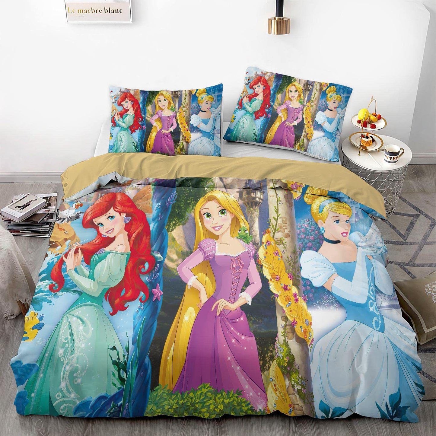 Princess Ariel, Rapanzal and Ella Bedding