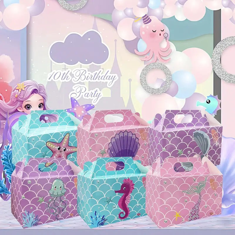 Mermaid Purple-Themed Party In a Box 3-packages | Birthday Bash Box