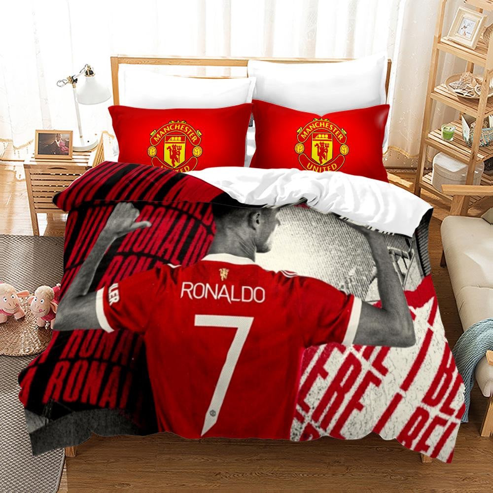 CR7 Soccor Sports red bedding