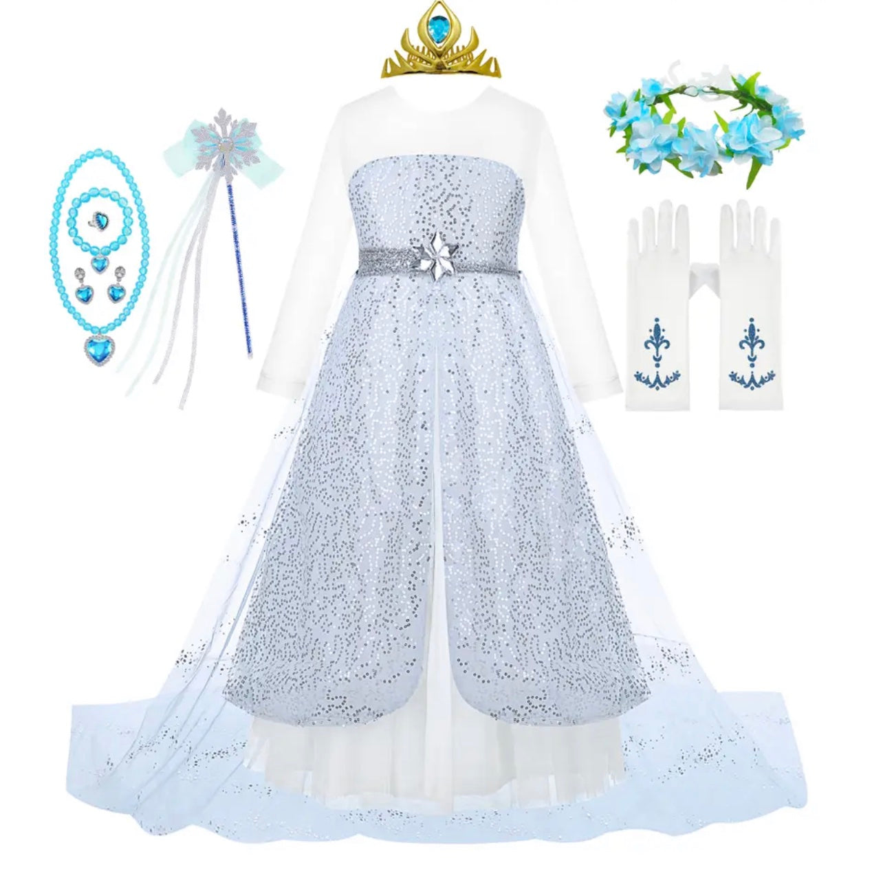 Elsa snow queen dress hotsell