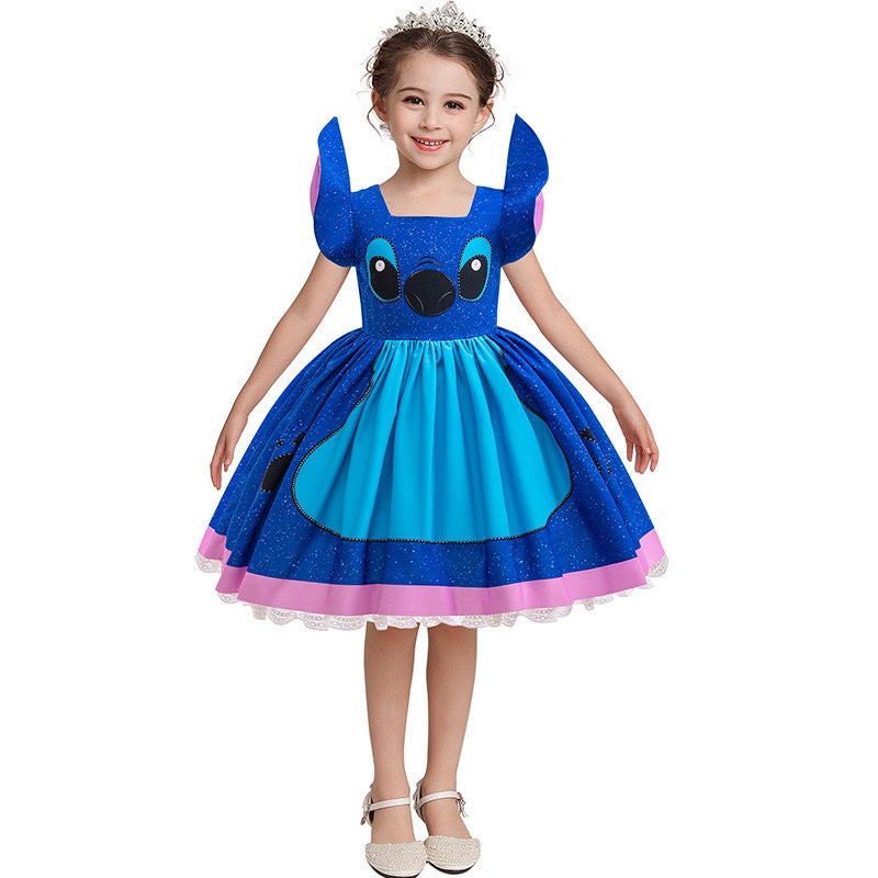 Girls Stitch Party Dress with Ears