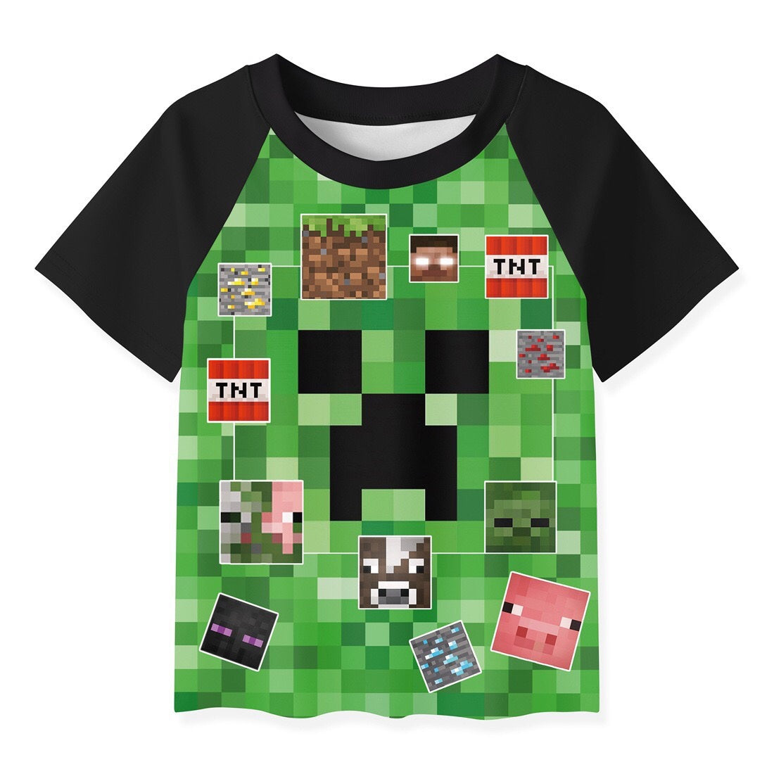 Minecraft Creeper Green 2-piece Summer set
