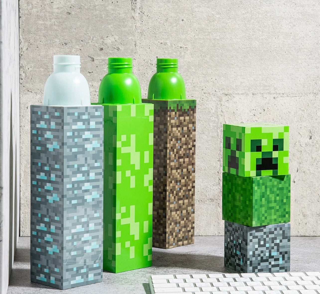 Minecraft 650ml Creeper Water Bottle – Leak-Proof & BPA-Free