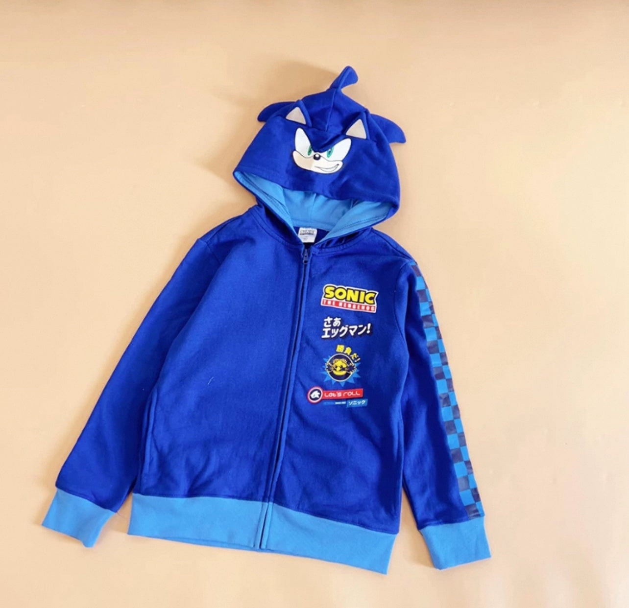 Sonic the Hedgehog Zip-Up Kids Hoodie – 3D Character Hood