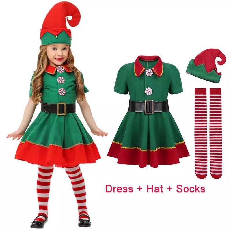 Santas Helper Elf outfits for Girls & Boys