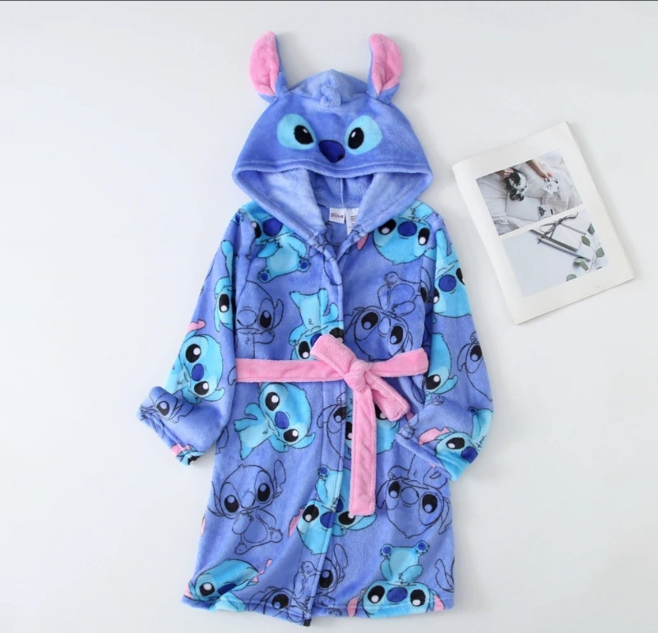 Stitch Plush Kids Hooded Bathrobe
