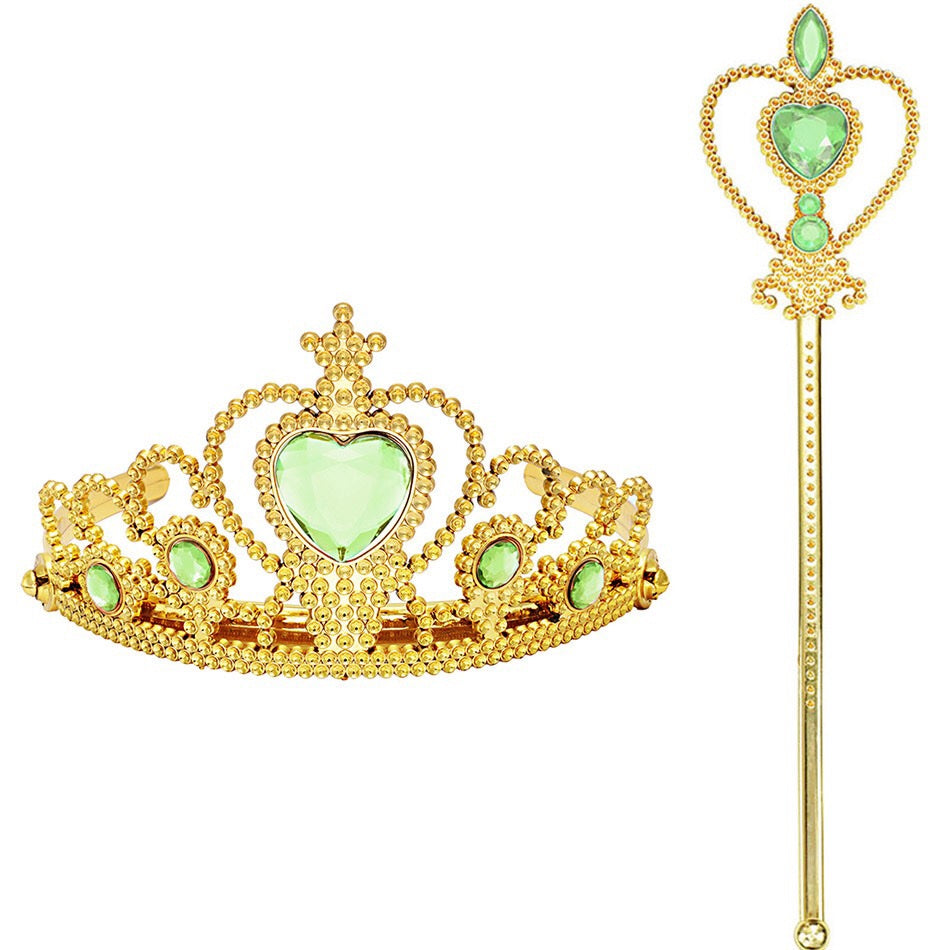 Princess Tiana Inspired Dress-Up Set with Accessories Cosplay