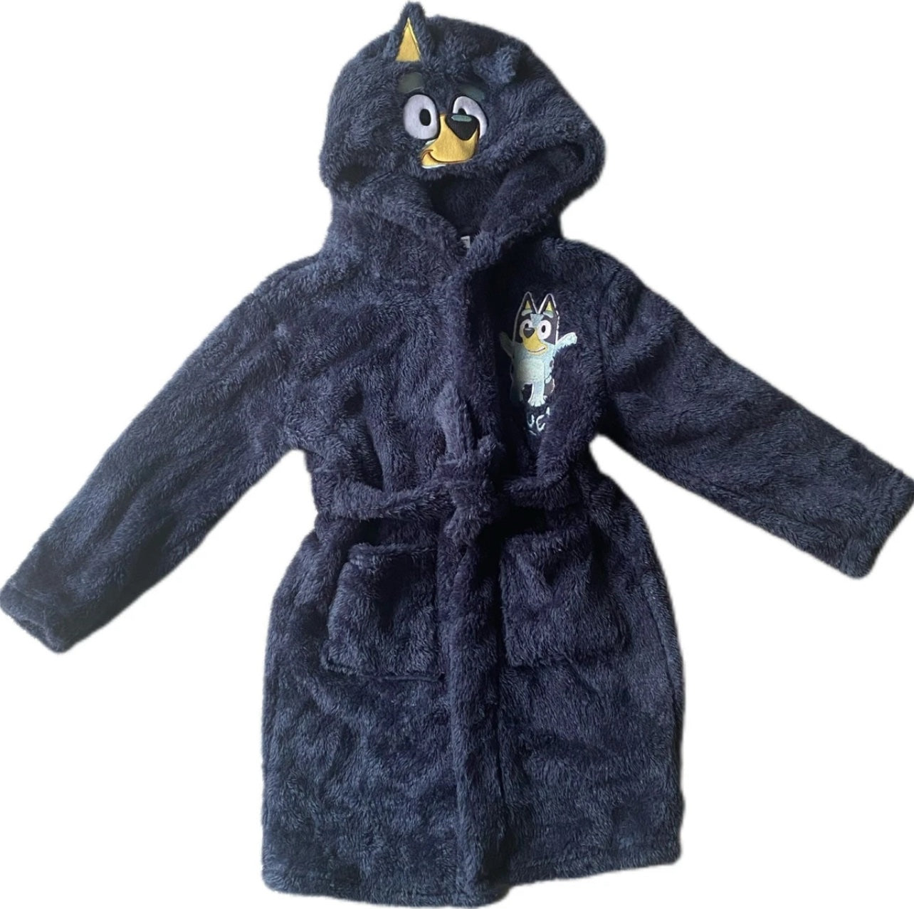Bluey Navy Plush Hooded Bathrobe
