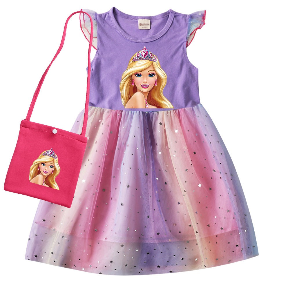 Pink Princess Tulle Dress with bag