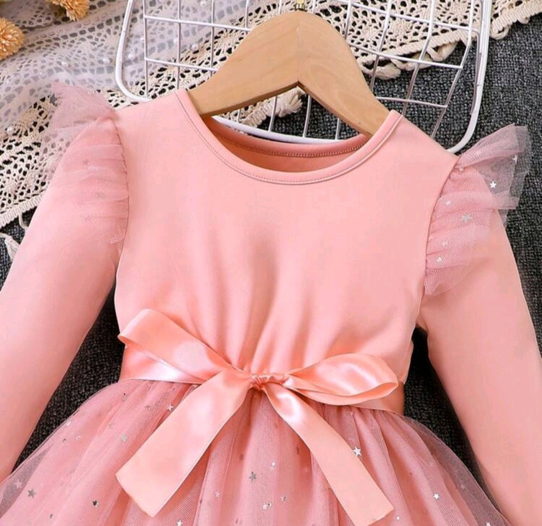 Pink Long Sleeve Dress