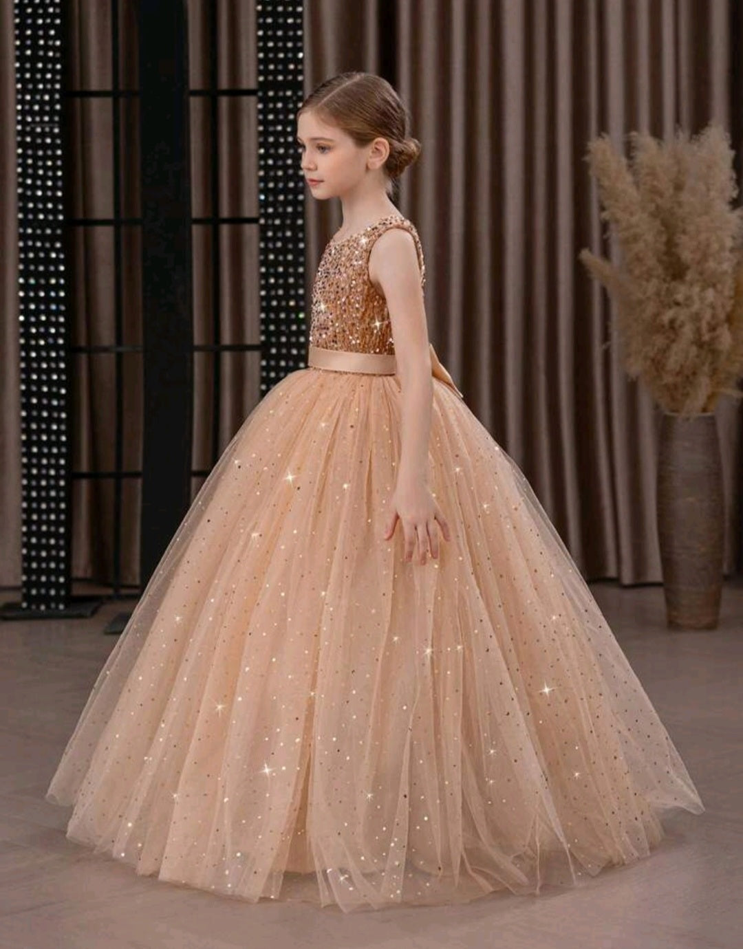 Champagne Sparkle Special Occasions Dress