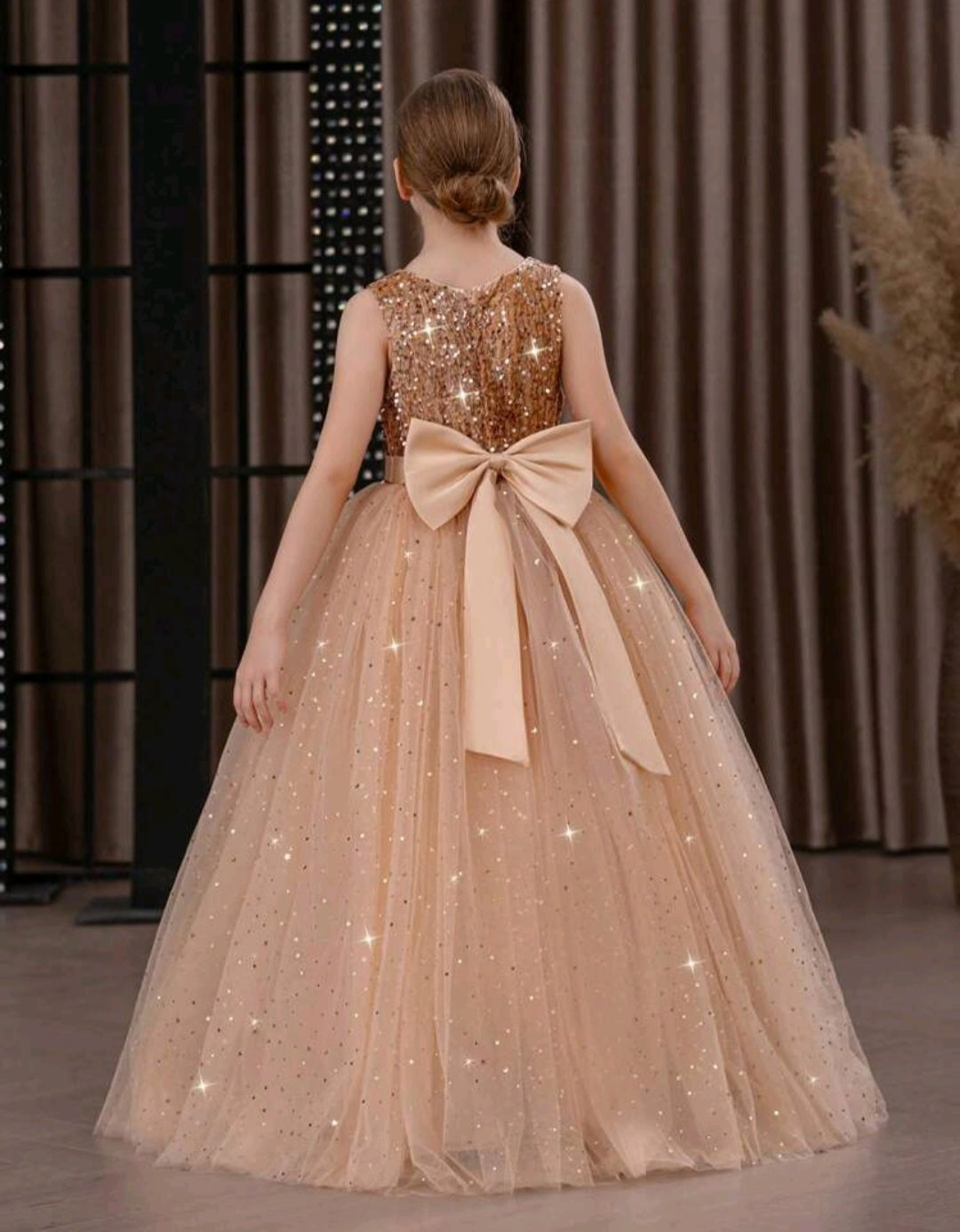 Champagne Sparkle Special Occasions Dress