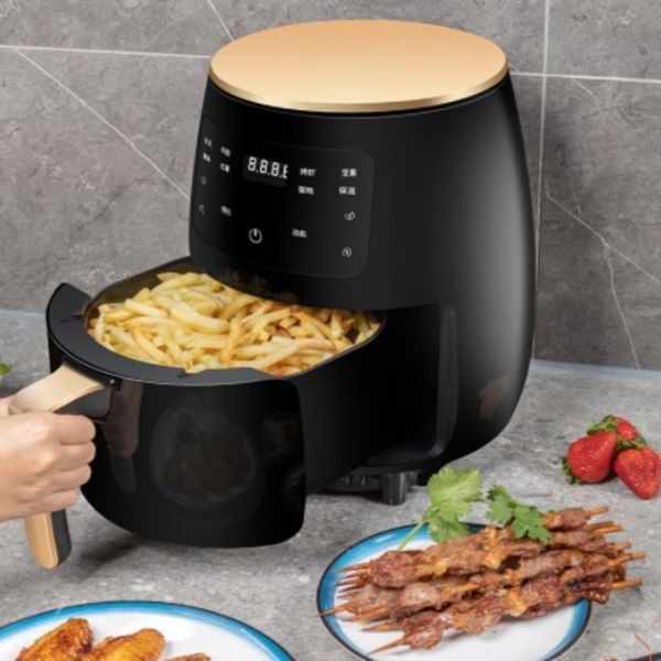 6L Digital Roaster Air Fryer with Paper Liners - Black. Fry, Roast, and Bake all your favourite foods using up to 80% less fat
