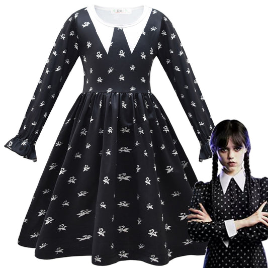 Wednesday long-sleeve dress