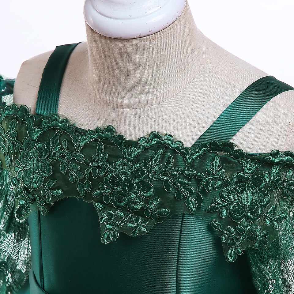Embroidered Emerald Green Off The Sholders Formal Dress. 100066