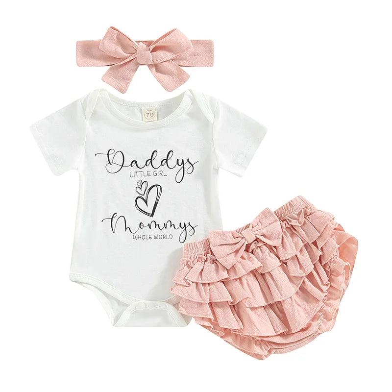 Daddy's Little Girl,  Mommy's Whole World 3PSC Outfit