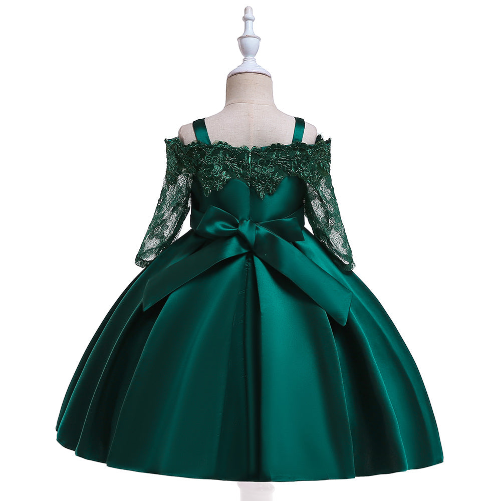 Embroidered Emerald Green Off The Sholders Formal Dress 